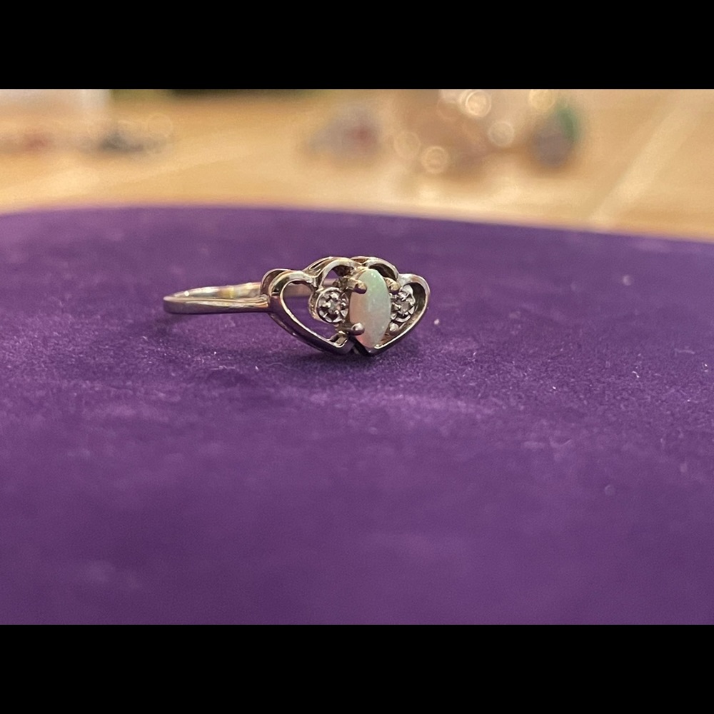Opal Heart Ring - image 1